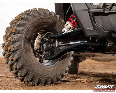 SuperATV Black 2" FO High Clearance A-Arms w/ SD Ball Joints Polaris RZR XP 1000 2014-2023 - AA-P-RZRT-OHC-BS-02