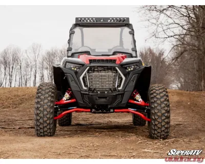 SuperATV Red 2" FO High Clearance A-Arms w/ Keller Ball Joints Polaris RZR XP 1000 2014-2023 - AA-P-RZRT-OHC-BK-03