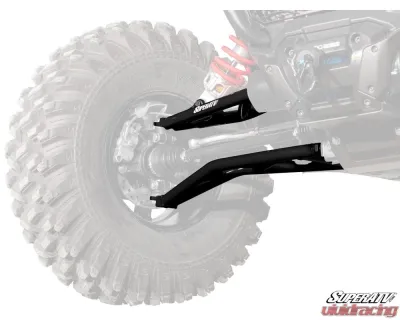 SuperATV Black High Clearance Adjustable Both A-Arms w/ HD Ball Joints Polaris RZR XP 2024+ - AA-P-RZRXP-HC-003-BH-02