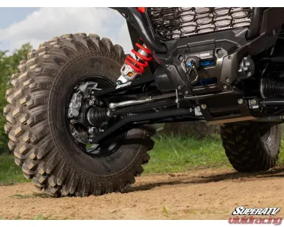 SuperATV Black High Clearance Adjustable Both A-Arms w/ HD Ball Joints Polaris RZR XP 2024+ - AA-P-RZRXP-HC-003-BH-02