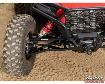 SuperATV Black High Clearance Adjustable Both A-Arms w/ HD Ball Joints Polaris RZR XP 2024+ - AA-P-RZRXP-HC-003-BH-02