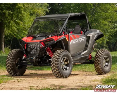 SuperATV Black High Clearance Adjustable Both A-Arms w/ HD Ball Joints Polaris RZR XP 2024+ - AA-P-RZRXP-HC-003-BH-02