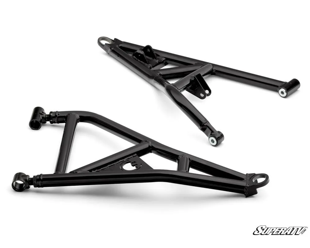 SuperATV Black 1.5" FO High Clearance A-Arms w/ SD Ball Joints Polaris RZR XP 1000 2024+ - AA-P-RZRXPOHC-001-BS-02