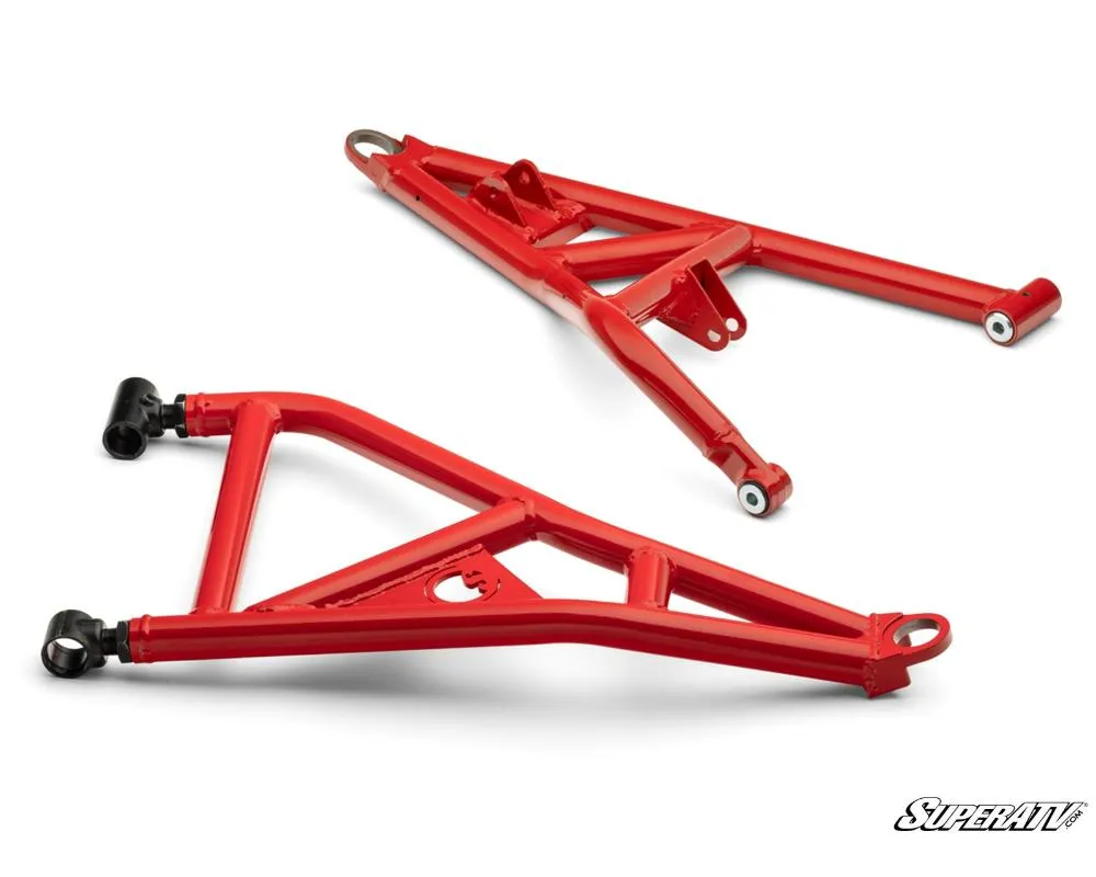 SuperATV Red 1.5" FO High Clearance A-Arms w/ Keller Ball Joints Polaris RZR XP 1000 2024+ - AA-P-RZRXPOHC-001-BK-03