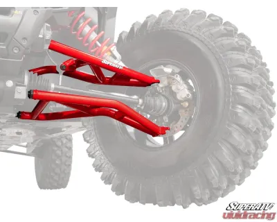 SuperATV Red 1.5" FO High Clearance A-Arms w/ HD Ball Joints Polaris RZR XP 1000 2024+ - AA-P-RZRXPOHC-001-BH-03