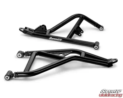 SuperATV Black 2" FO High Clearance A-Arms w/ SD Ball Joints Polaris RZR XP 1000 2024+ - AA-P-RZRXPOHC-002-BS-02