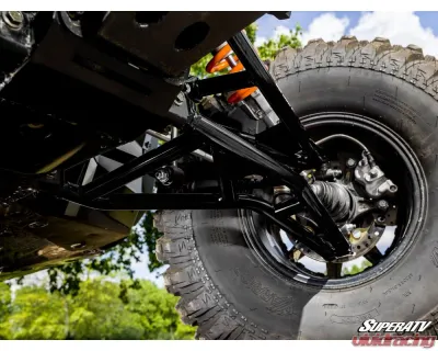 SuperATV Black 2" FO High Clearance A-Arms w/ SD Ball Joints Polaris RZR XP 1000 2024+ - AA-P-RZRXPOHC-002-BS-02