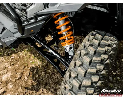 SuperATV Black 2" FO High Clearance A-Arms w/ SD Ball Joints Polaris RZR XP 1000 2024+ - AA-P-RZRXPOHC-002-BS-02