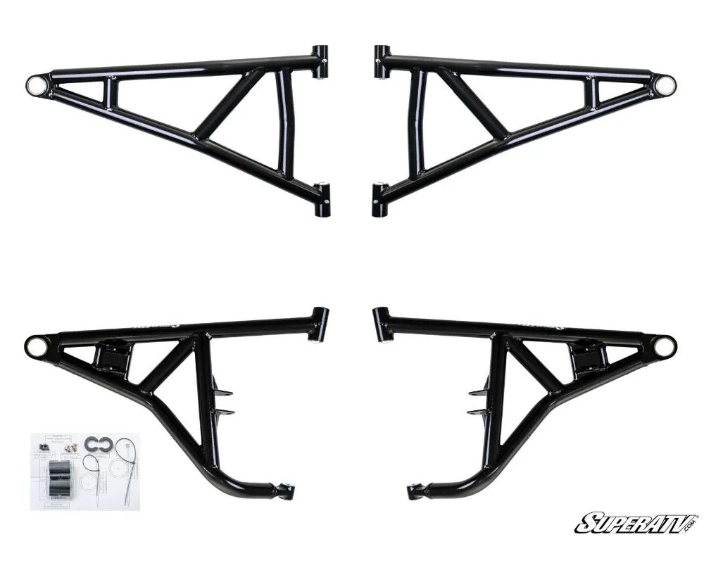 SuperATV Blue High Clearance Non Adjustable A-Arms Polaris RZR XP 1000 2014-2023 - AA-P-RZRXPT-HC-NAP-SBJ-16