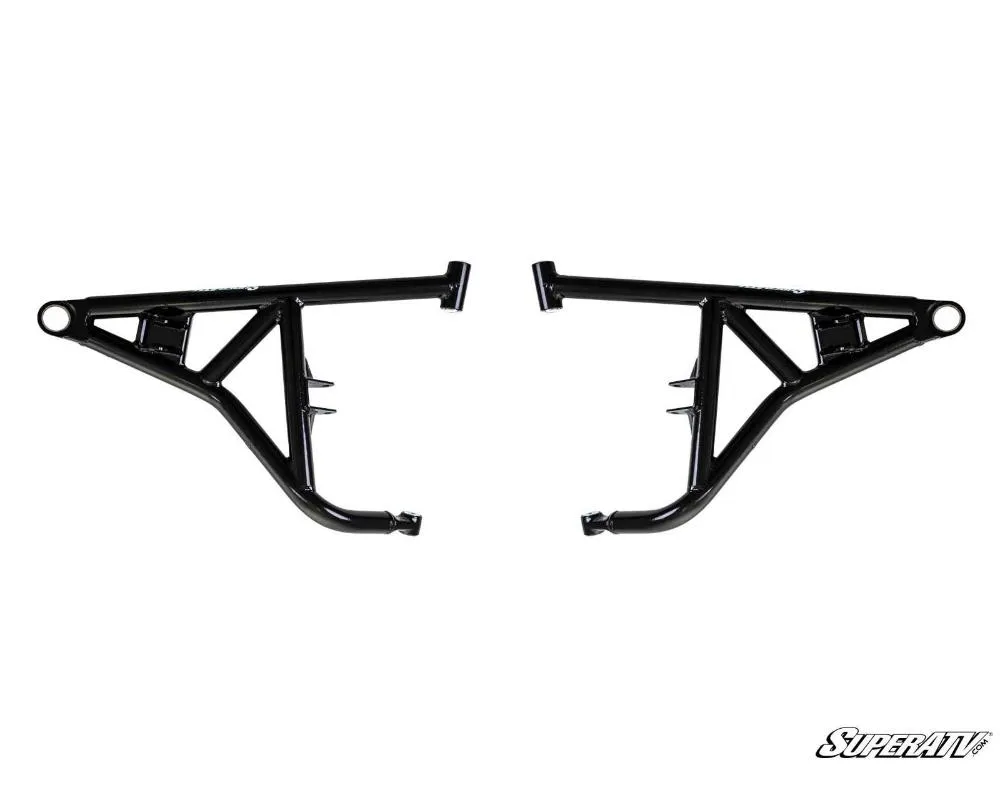 SuperATV Black High Clearance Non Adjustable Upper A-Arms w/ Super Duty Ball Joints Polaris RZR XP 1000 2014-2023 - AA-P-RZRXPT-HC-NAP-SBJ-B1-BSD-02