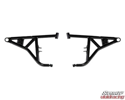 SuperATV Black High Clearance Adjustable A-Arms w/ Super Duty Ball Joints Polaris RZR XP 1000 2014-2023 - AA-P-RZRXPT-HC-SBJ-BSD-02