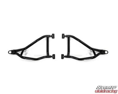 SuperATV Black High Clearance Adjustable A-Arms w/ Super Duty Ball Joints Polaris RZR XP 1000 2014-2023 - AA-P-RZRXPT-HC-SBJ-BSD-02