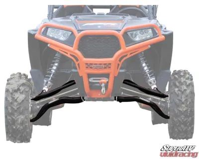 SuperATV Black High Clearance Adjustable A-Arms w/ Super Duty Ball Joints Polaris RZR XP 1000 2014-2023 - AA-P-RZRXPT-HC-SBJ-BSD-02