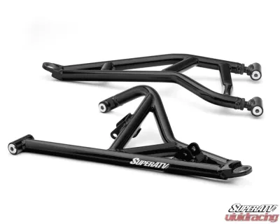 SuperATV Black 1.5" FO High Clearance A-Arms w/ Keller Ball Joints Polaris RZR XP 1000 2014-2023 - AA-P-RZRXPT-HC1.5-SBJ-BK-02
