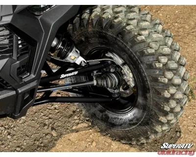 SuperATV Black 1.5" FO High Clearance A-Arms w/ Keller Ball Joints Polaris RZR XP 1000 2014-2023 - AA-P-RZRXPT-HC1.5-SBJ-BK-02