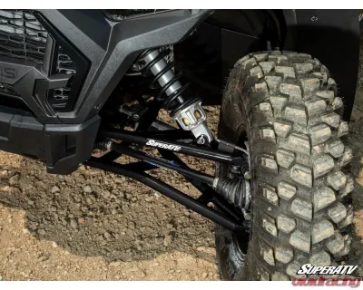 SuperATV Black 1.5" FO High Clearance A-Arms w/ Keller Ball Joints Polaris RZR XP 1000 2014-2023 - AA-P-RZRXPT-HC1.5-SBJ-BK-02
