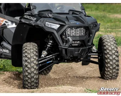 SuperATV Black 1.5" FO High Clearance A-Arms w/ Keller Ball Joints Polaris RZR XP 1000 2014-2023 - AA-P-RZRXPT-HC1.5-SBJ-BK-02