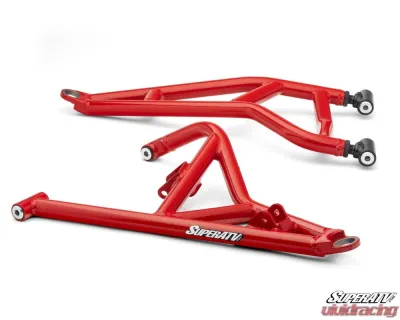 SuperATV Red 1.5" FO High Clearance A-Arms Polaris RZR XP 1000 2014-2023 - AA-P-RZRXPT-HC1.5-SBJ-03