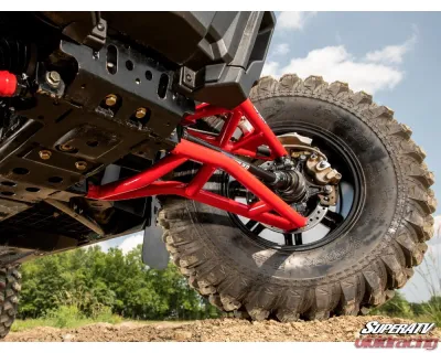 SuperATV Red 1.5" FO High Clearance A-Arms Polaris RZR XP 1000 2014-2023 - AA-P-RZRXPT-HC1.5-SBJ-03