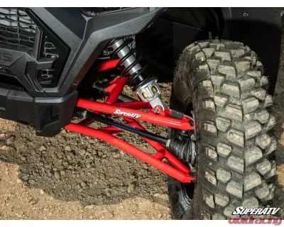 SuperATV Red 1.5" FO High Clearance A-Arms Polaris RZR XP 1000 2014-2023 - AA-P-RZRXPT-HC1.5-SBJ-03