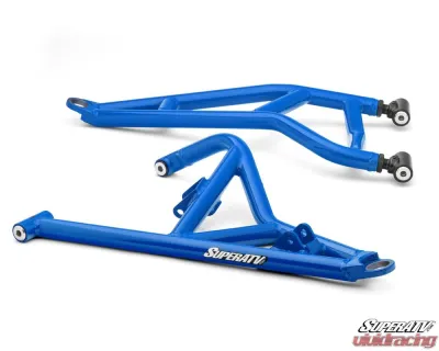 SuperATV Blue 1.5" FO High Clearance A-Arms Polaris RZR XP 1000 2014-2023 - AA-P-RZRXPT-HC1.5-SBJ-16