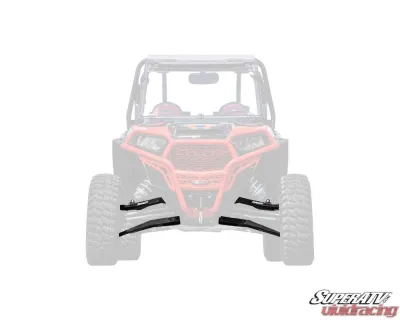 SuperATV Black High Clearance Boxed A-Arms w/ HD Ball Joints Polaris RZR XP Turbo 2016+ - AA-P-RZRXPT-WC-SBJ-BH-02