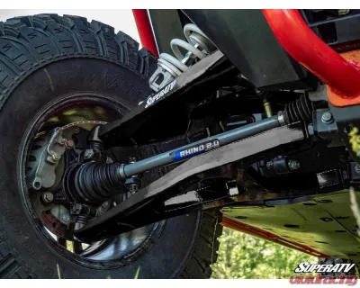 SuperATV Black High Clearance Boxed A-Arms w/ HD Ball Joints Polaris RZR XP Turbo 2016+ - AA-P-RZRXPT-WC-SBJ-BH-02