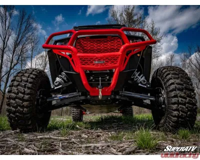 SuperATV Black High Clearance Boxed A-Arms w/ HD Ball Joints Polaris RZR XP Turbo 2016+ - AA-P-RZRXPT-WC-SBJ-BH-02