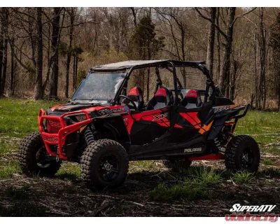 SuperATV Black High Clearance Boxed A-Arms w/ HD Ball Joints Polaris RZR XP Turbo 2016+ - AA-P-RZRXPT-WC-SBJ-BH-02