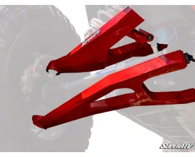 SuperATV Red High Clearance Boxed A-Arms w/ HD Ball Joints Polaris RZR XP Turbo 2016+