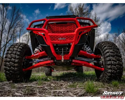 SuperATV Red High Clearance Boxed A-Arms w/ HD Ball Joints Polaris RZR XP Turbo 2016+ - AA-P-RZRXPT-WC-SBJ-BH-03