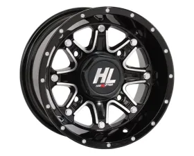 High Lifter HL4 Wheel 12x7 4x137 4+3 +10mm Gloss Black | Machined