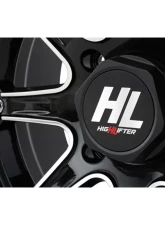 High Lifter HL4 Wheel 14x7 4x110 4+3 +10mm Gloss Black | Machined                                     - 14HL04-1110 - Image 2