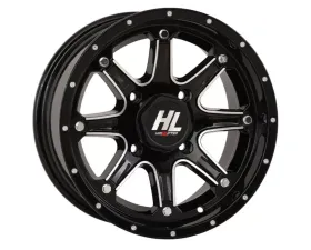 High Lifter HL4 Wheel 14x7 4x137 4+3 +10mm Gloss Black | Machined