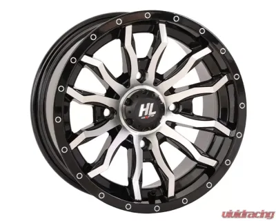 High Lifter HL21 Wheel 14x7 4x137 4+3 +10mm Gloss Black | Machined - 14HL21-1137