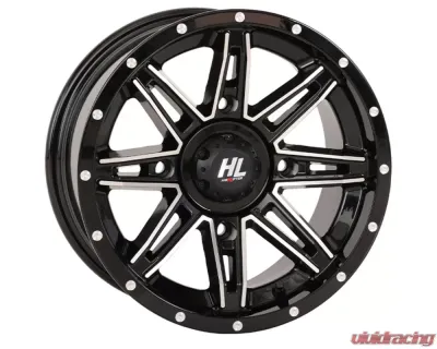 High Lifter HL22 Wheel 14x7 4x156 4+3 +10mm Gloss Black | Machined - 14HL22-1156