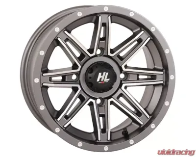 High Lifter HL22 Wheel 14x7 4x156 4+3 +10mm Gun Metal Grey | Machined - 14HL22-1856