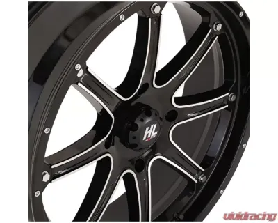 High Lifter HL4 Wheel 20x6.5 4x156 4+2.5 +10mm Gloss Black | Machined - 20HL04-1156