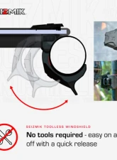 HighLifter AR2 Hard Coated Seizmik Front Toolless Windshield CFMOTO UForce 1000 2019-2025                                     - 50-55318KIT - Image 7