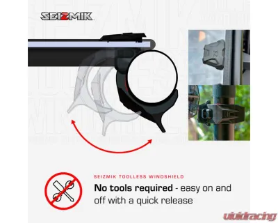 HighLifter AR2 Hard Coated Seizmik Front Toolless Windshield CFMOTO UForce 1000 2019-2025 - 50-55318KIT