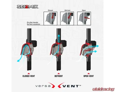 HighLifter AR2 Hard Coated Seizmik Front Toolless Windshield CFMOTO UForce 1000 2019-2025 - 50-55318KIT