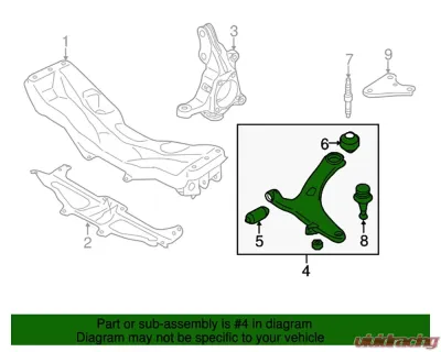 Genuine Subaru Lower Control Arm Subaru Impreza 2.5L H4 2011-2014 - 20202FG052