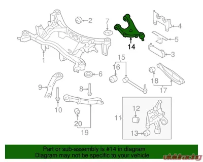 Genuine Subaru Suspension Control Arm, Rear Arm Ay Upper Left-hand Subaru Impreza | BRZ 2008-2020 - 20252FG011