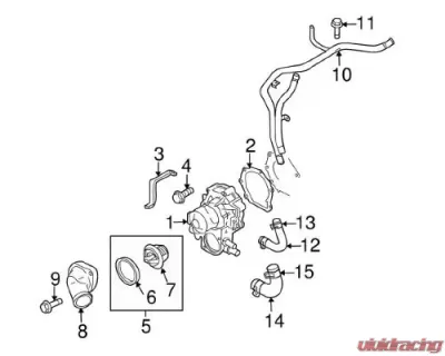 Genuine Subaru Engine Coolant By-Pass Hose Subaru WRX STI 2016-2020 - 807615182