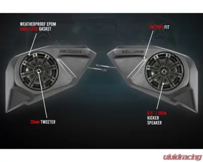 SSV Works Rear Door 6.5" Speaker Pods Unloaded Polaris RZR Pro XP 2020 - RZ5-DR65U