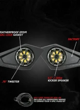 SSV Works 6.5" Lower Door-Pocket Speaker-Pods Can-Am Maverick R 2024                                     - 240-MAVR-DF65U - Image 4