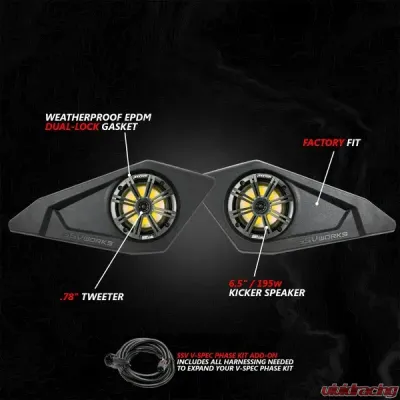 SSV Works 6.5" Lower Door-Pocket Speaker-Pods Can-Am Maverick R 2024 - 240-MAVR-DF65U