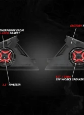 SSV Works Phase-5 V-Spec 1650watt 6-Speaker Stereo System Can-Am Maverick R 2024-2025                                     - 240-MAVR-PHZ5VTD - Image 2