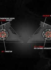SSV Works Phase-6 K-Spec 1650watt 6-Speaker Stereo System w/ Kicker Horns Can-Am Maverick R 2024-2025                                     - 240-MAVR-PHZ6KLTD - Image 2