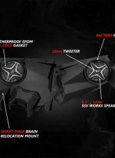 SSV Works Phase-1 A-Spec 2-Speaker System w/ JVC Can-Am Maverick X3 2017-2024                                     - 240-X32-PHZ1A - Image 3